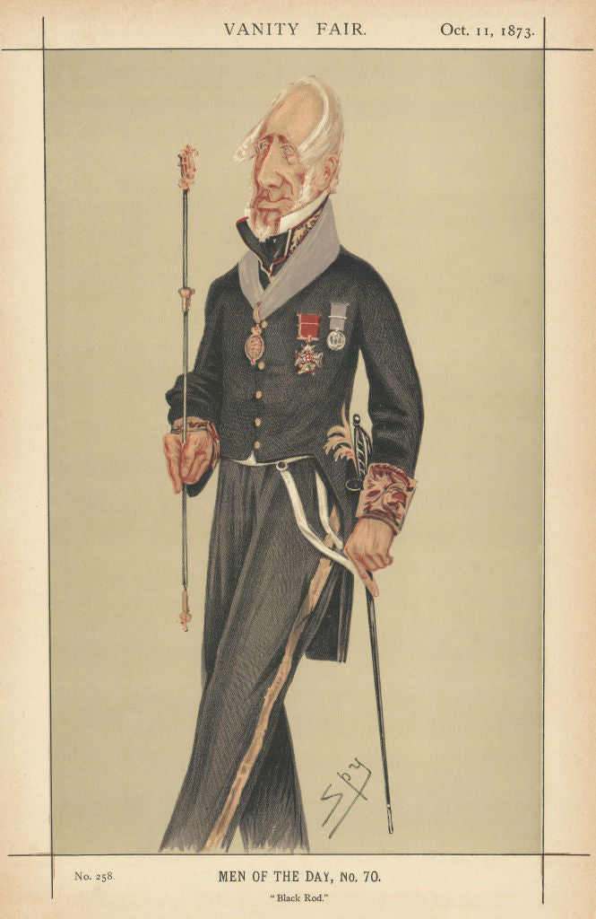 VANITY FAIR SPY CARTOON Sir Augustus William James Clifford 'Black Rod'  1873